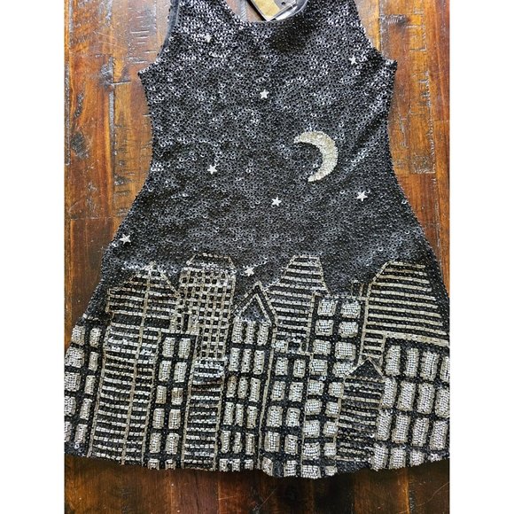 Little Attitudes by Debra Green Hand-Beaded Sequin A-Line Dress, Pageant SZ 7 - Picture 4 of 16